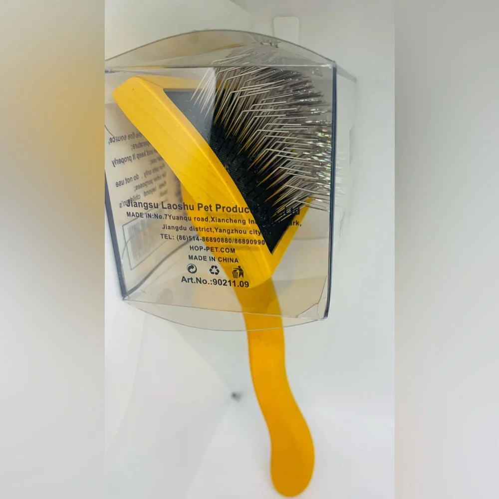 Brush for Dog, Slicker for Grooming, Groomgrip Coating, Yellow , Large NEW!!!